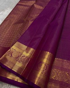 Elegant Magenta Kanjeevaram Silk Saree