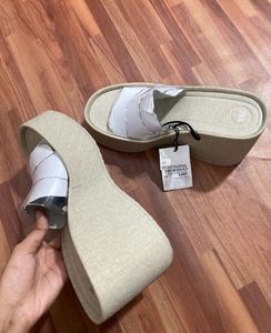 ZARA Vinyl Wedge Sandals