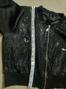 Women's Glitter Shine Crop Jacket Fixed Price