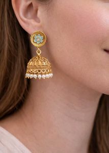 water resistant brass royal Jhumka Earrings