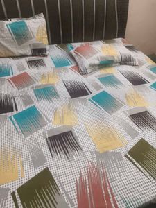 Abstract Print Double Bed Sheet Set