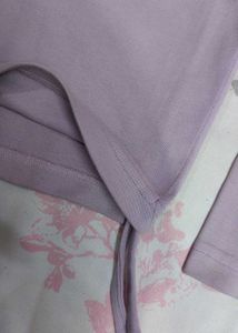 Lavender One-Shoulder Top with Ties
