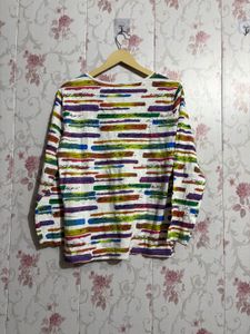 Colorful Striped Long Sleeve Top