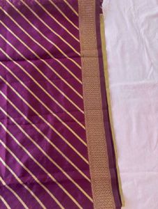 Elegant Purple Striped Saree