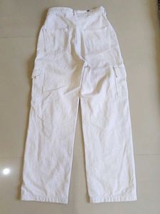 Cream Cargo Pants