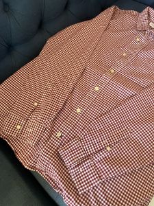 GAP SHIRT - Men's Red Gingham Button-Down Shir