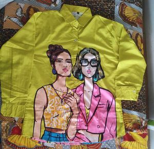 Neon Color Cool Print Shirt