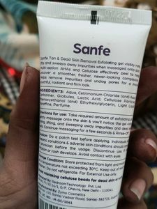 Sanfe Tan Removal Exfoliating Gel
