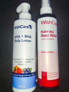 WishCare Body Lotion & Rose Water