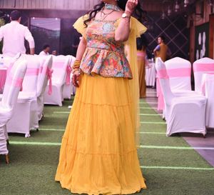 Beautiful Yellow Lehenga Choli