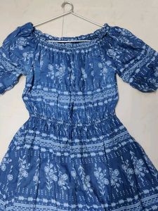 Boho Off-Shoulder Floral Midi Dress