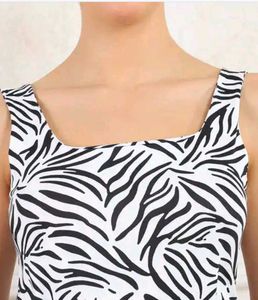 Trendy Zebra Print Tank Top