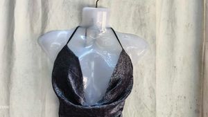 Daring Halter Neck Velvet Top