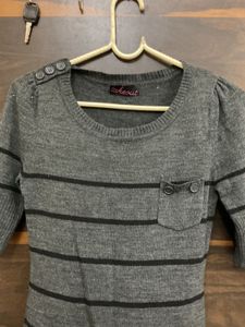 Striped Knit Mini Dress