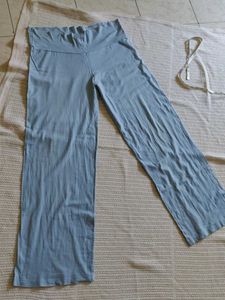 Light Blue Wide Leg Lounge Pants