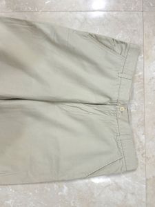 Beige Straight Leg Pants
