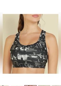 PUMAWomen Sports Lightly Padded Bra (Black, Grey)