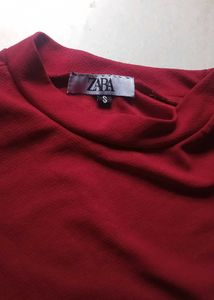 Maroon Crop Top