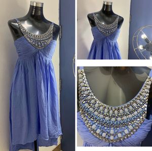FOREVER NEW Stunning Blue Embellished Party Dress