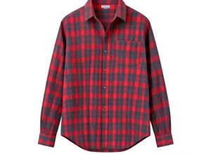 Red &amp; Green Plaid Button-Up Shirt