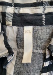 Checked Black &amp; White Shirt