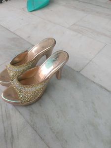 golden sandals