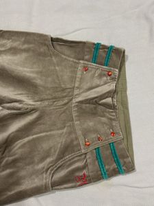 Velvet Wide Leg Pants