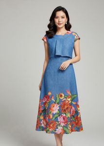 Floral Blue Dress
