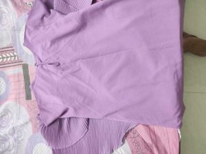Lilac Pleated Top