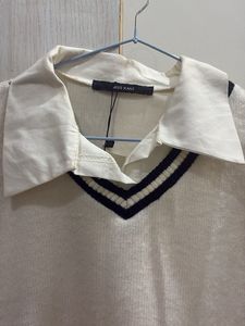 korean Collared Knit long  Sweater over