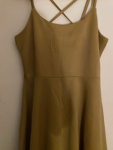 Biege Color Party Wear Ginger Dress