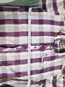 Purple Plaid Short Sleeve Shirt
