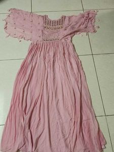 Pink Embellished Maxi Dress