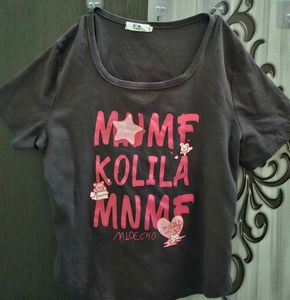 Cute Graphic Print T-Shirt 🩷