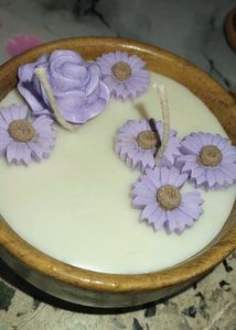 Floral Candle Set Of 2