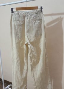 Cream Wide Leg Trousers