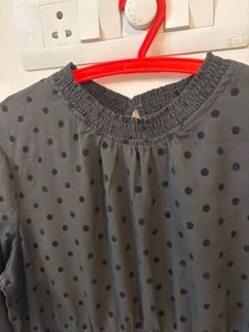 MAX Black Polka Dot Long Sleeve Dress