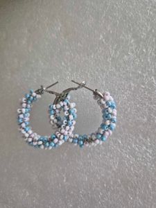 Beaded Hoop Earrings - Unused