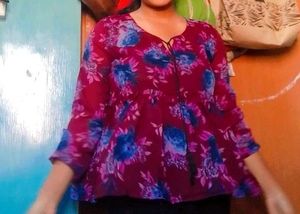 New Peplum Top Flared And Georgette Fabric
