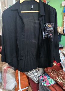 Black plain Shirt