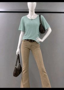 Light Blue Textured T-Shirt