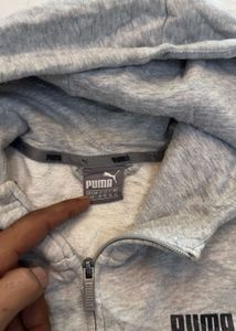 Puma Grey Zip-Up Hoodie