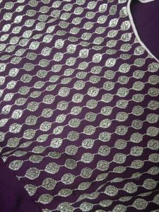 Elegant Purple Kurta with zari work