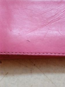 Pink Genuine Leather Wallet
