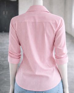 New Zara Pink Striped Button-Up Shirt
