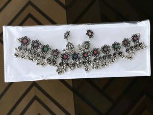 3 sets of Oxidised Silver Necklace &amp; Earring Se