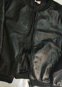 Korean Leather Bomber Jacket