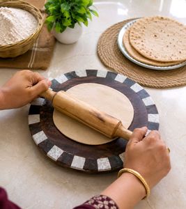 Premium Wooden Chakla Belan Set | Round Roti Makin