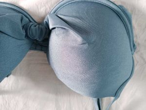 Blue Push-Up Bra