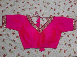 Vibrant Pink Embroidered Blouse